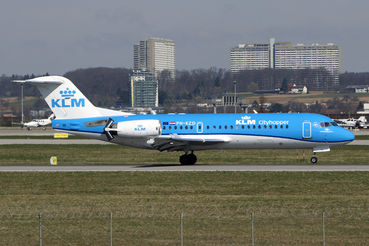 KLM Cityhopper Fokker 70/100. PH-KZD